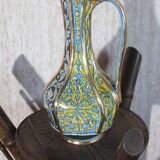 Glazed terracotta pitcher vase, ewer shape