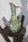 Glazed terracotta pitcher vase, ewer shape