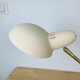 Pair of metal and brass lamps 50s Jean Boris Lacroix