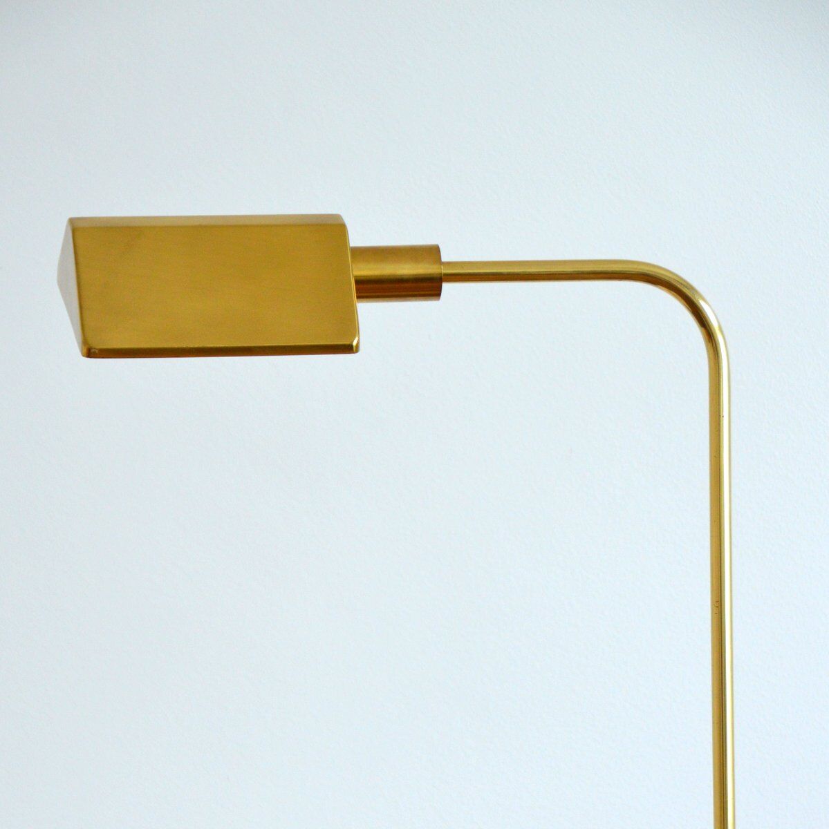 Lamppost / adjustable guided 1970s vintage gilded brass