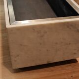 Large 1960s Knoll Style Marble and Brushed Steel Planter