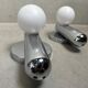 2x vintage design wall lamps – chrome and opaline