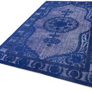 Handmade contemporary oriental  blue carpet 1970s 208 cm x 315 cm
