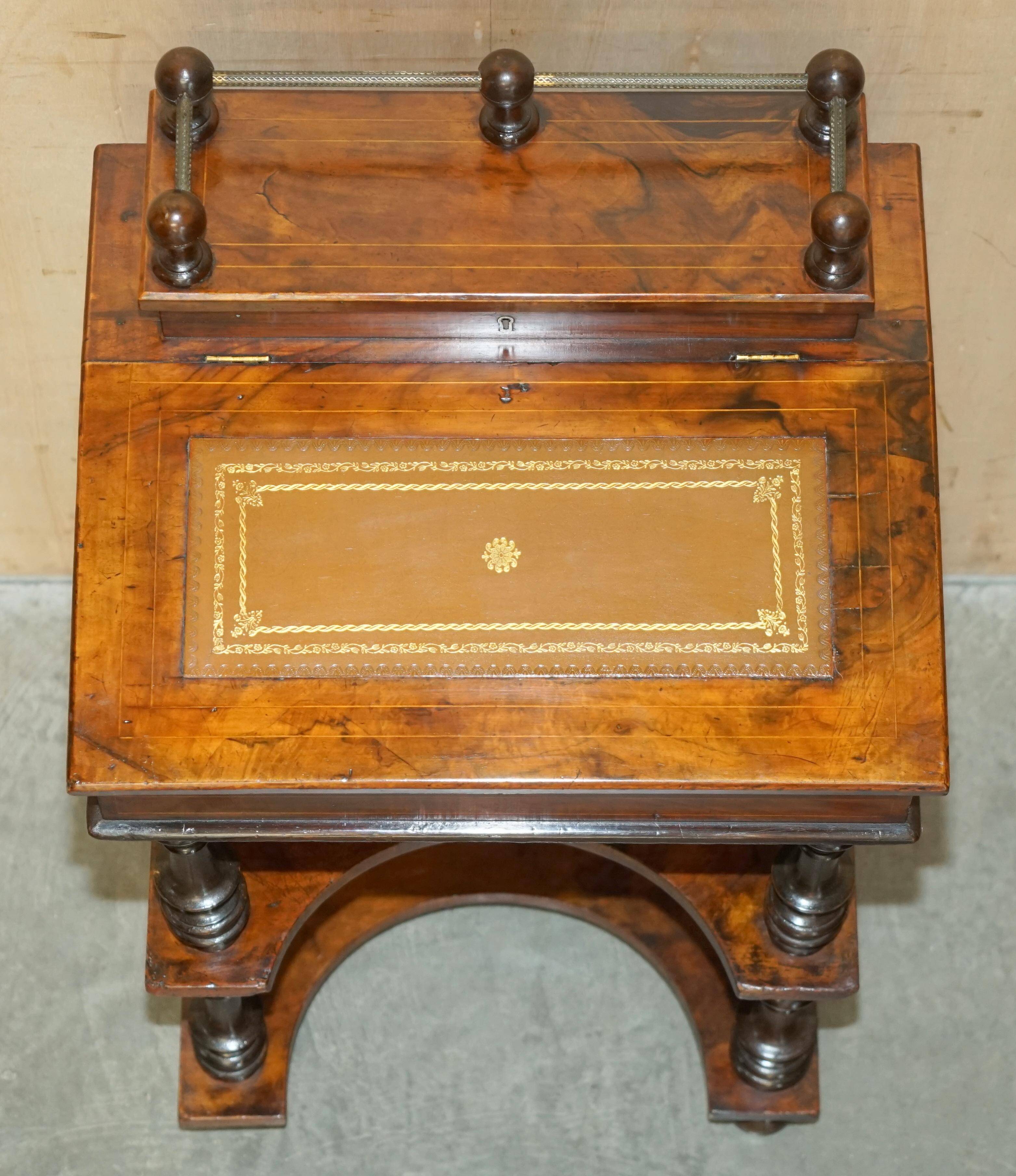 Pair of fully restored antique Davenport desks.
