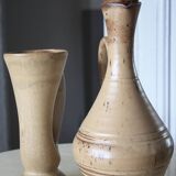 Lot de 2 carafes/pichets anciens grès