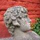 Weathered garden sculpture David concrete bust