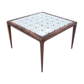 Coffee table with ceramic tiles, danish design, 1960