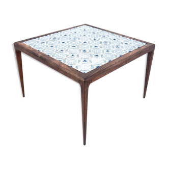 Table basse avec carreaux de céramique, design danois, années 1960