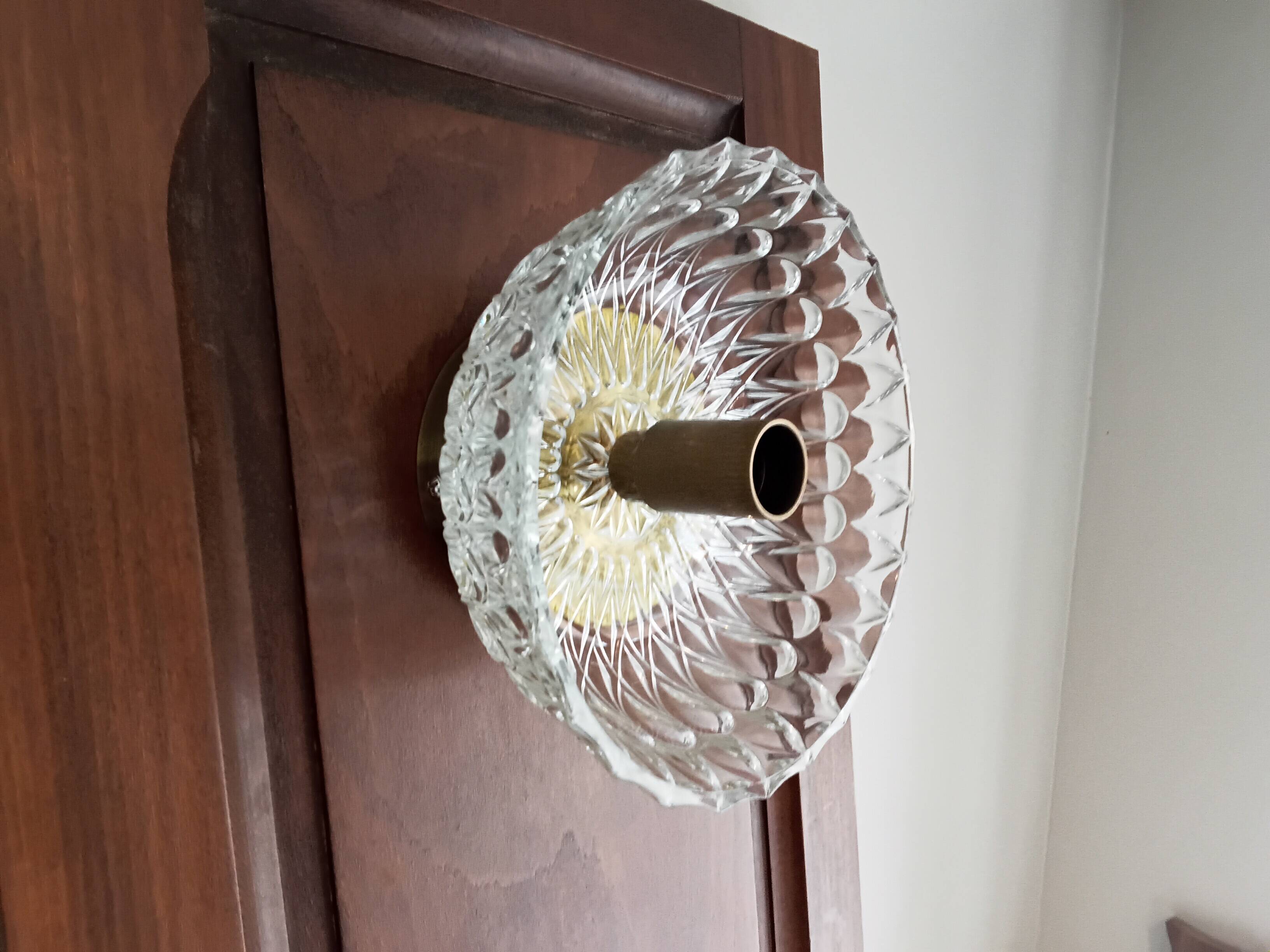Vintage wall sconce moulded glass