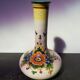Ancient ceramic vase enamels decor flowers made in italy vintage