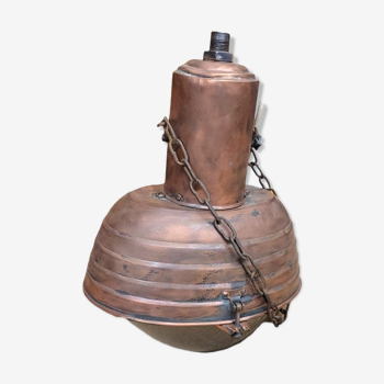 Copper boat lamp