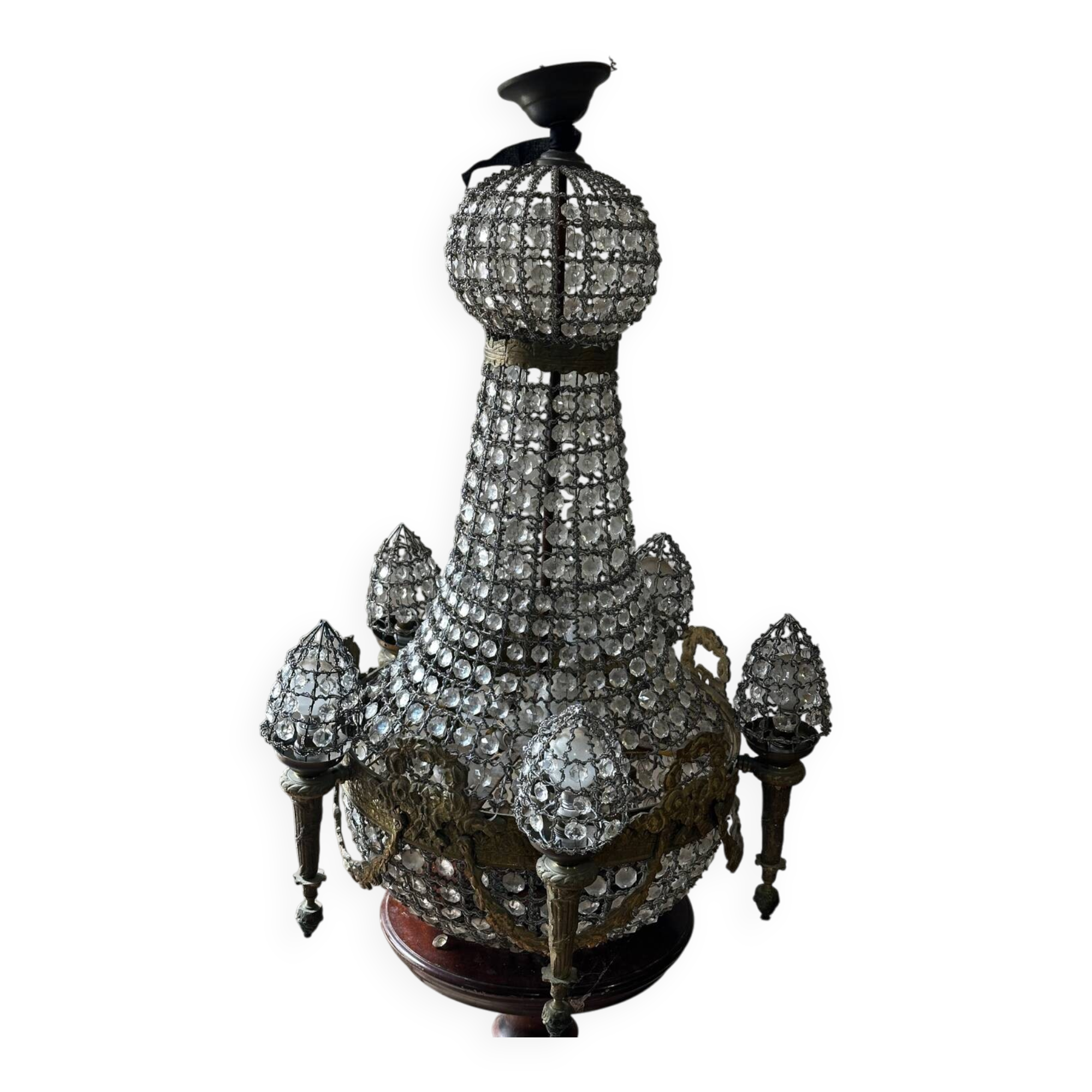 Chandelier Hot Air Balloon Style Louis XVI - 19th century
