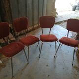 Set of 4 vintage velvet chairs