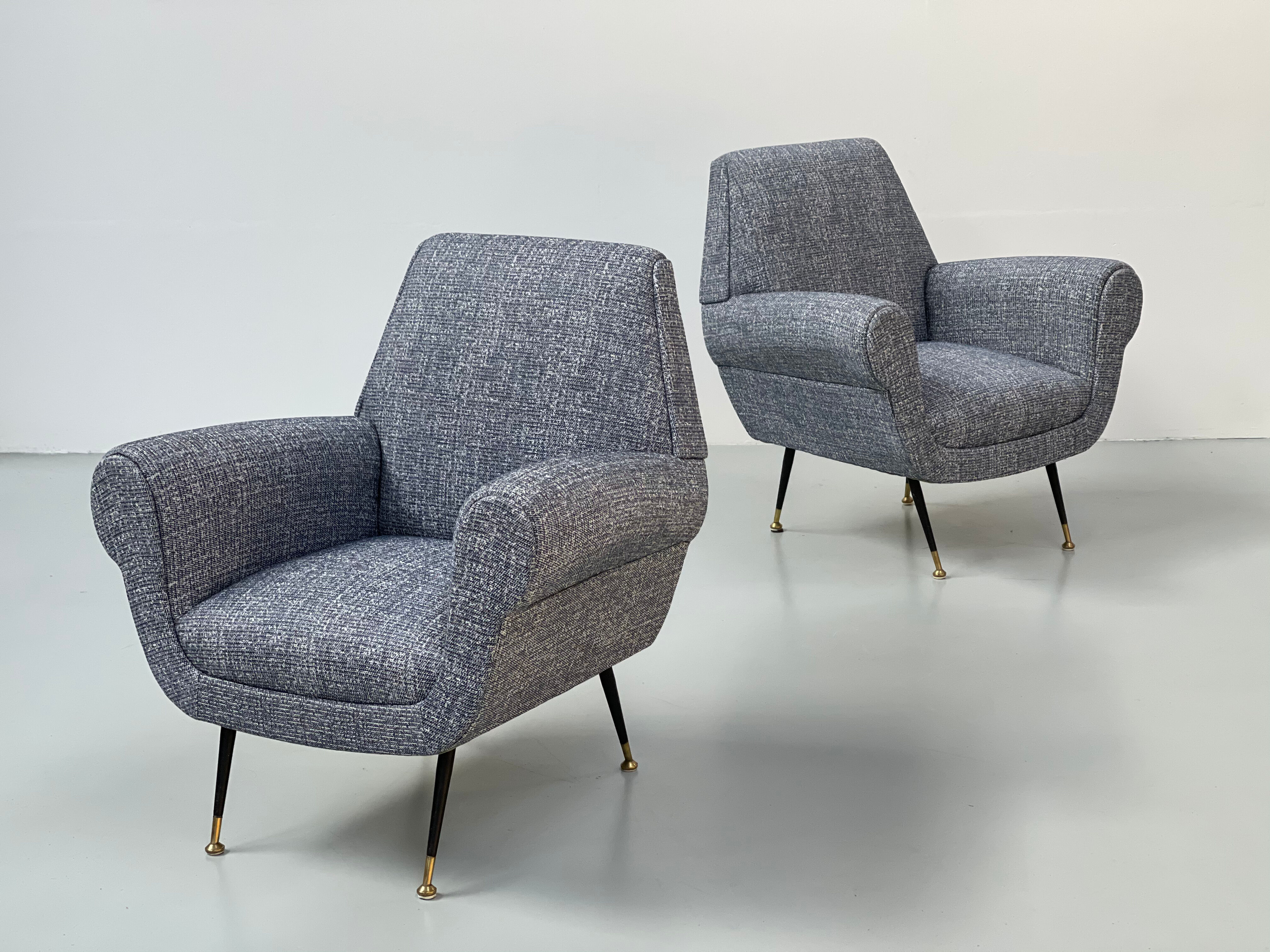 Pair of armchairs by Gigi Radice for Minotti