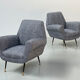 Pair of armchairs by Gigi Radice for Minotti
