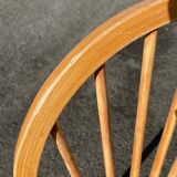 vintage chair with bars style ercol - natural wood