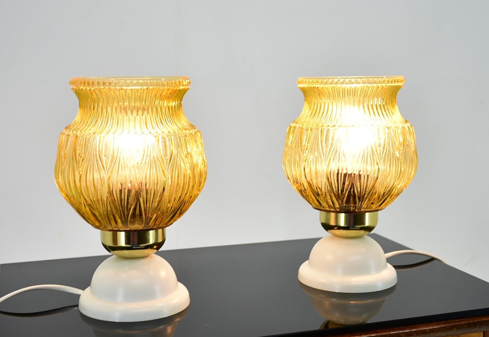 Set of Two Mid-Century Table Lamps, Czechoslovakia, 1970s