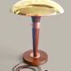 Lampe style Art Déco articulée - Bois et laiton - 1930