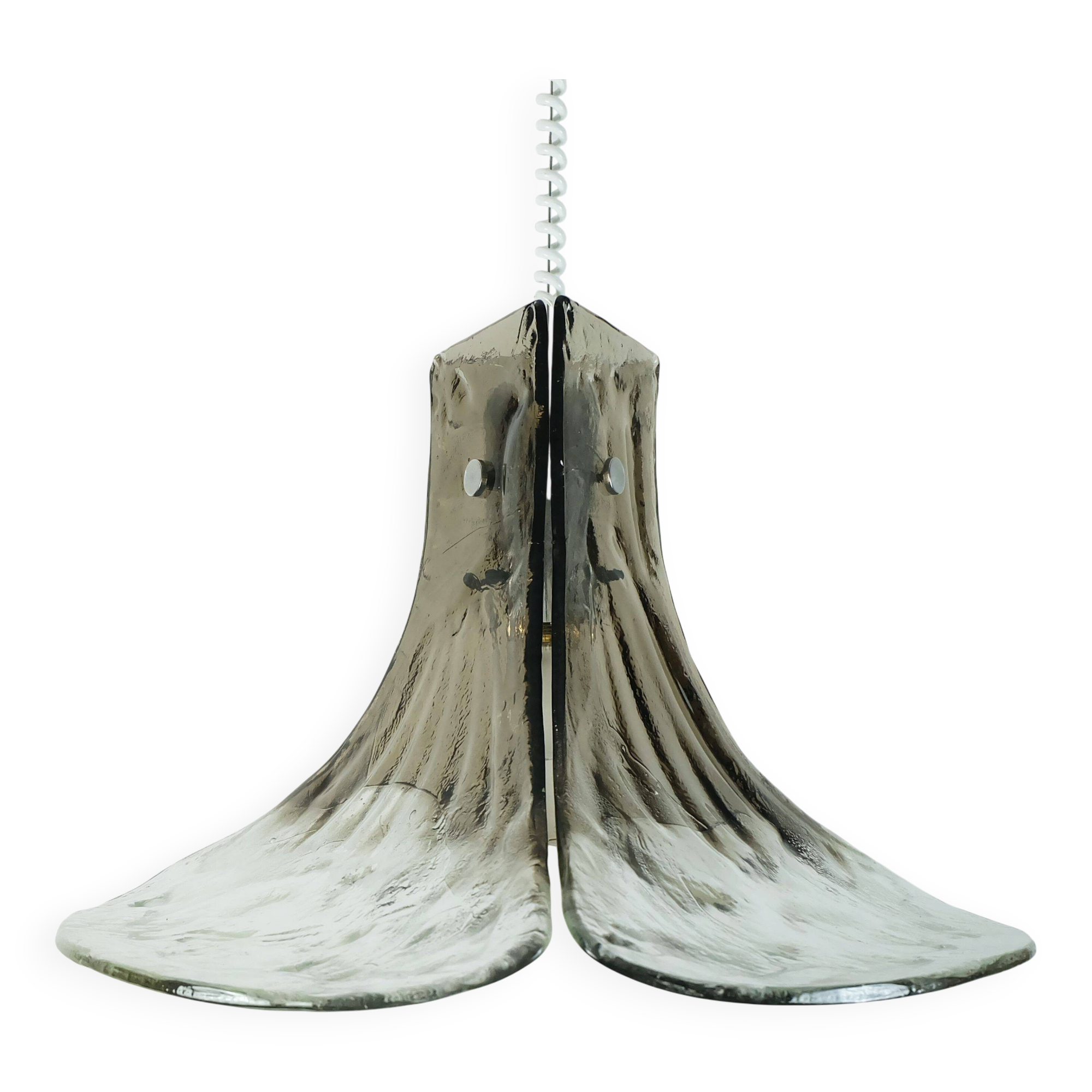 kalmar franken mid century CHANDELIER  ice glass