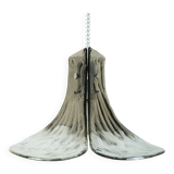 kalmar franken mid century CHANDELIER  ice glass