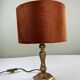 Lampe en laiton et velours
