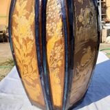 Vase chine en grés émaillé estampillé cachet en creux