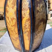Vase chine en grés émaillé estampillé cachet en creux