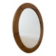 Miroir ovale années 70 en orme massif 