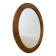 Miroir ovale années 70 en orme massif 