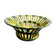 Malicorne cup, yellow enamel and blue flowers signed TE Emile Tessier