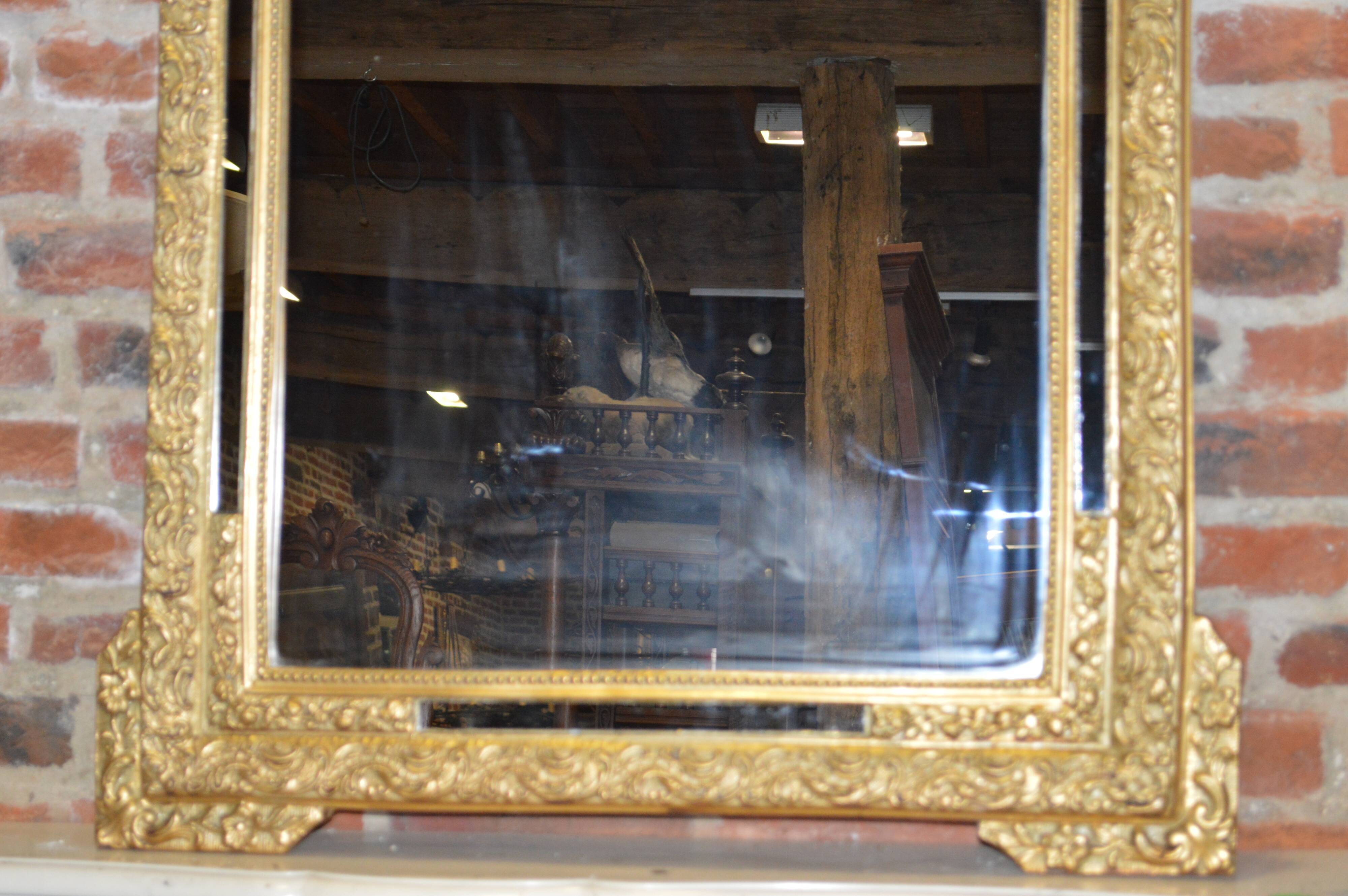 Golden mirror style Louis XV 81x119cm