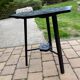 Hand painted black hexagon shaped occasional table.