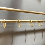 Art-deco wall-mounted coat rack in brass