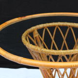 Table of bamboo and glass 1960