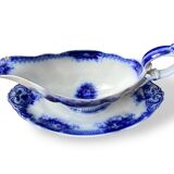 Large antique gravy boat on a Sarreguemines U&C earthenware tray