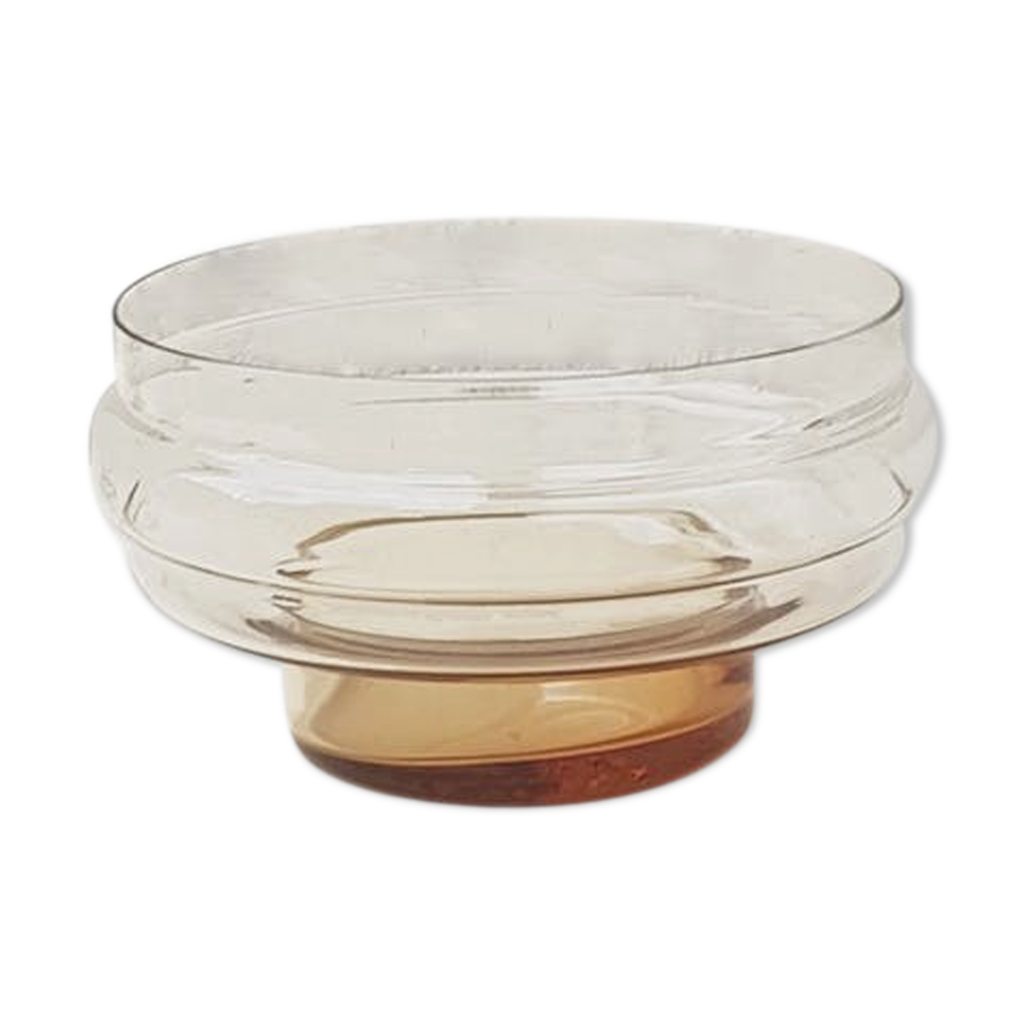 Amber glass salad bowl, 1970