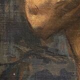 Oil on panel by Alain Beaufreton academic nude male