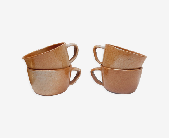 Set 4 tasses grès vernissé