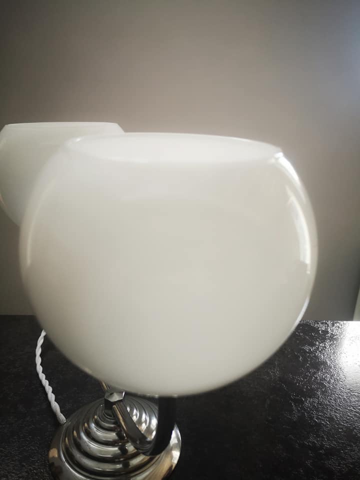 Table lamp globes opaline period art deco 1930