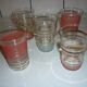 5 coloured glasses and gold edges