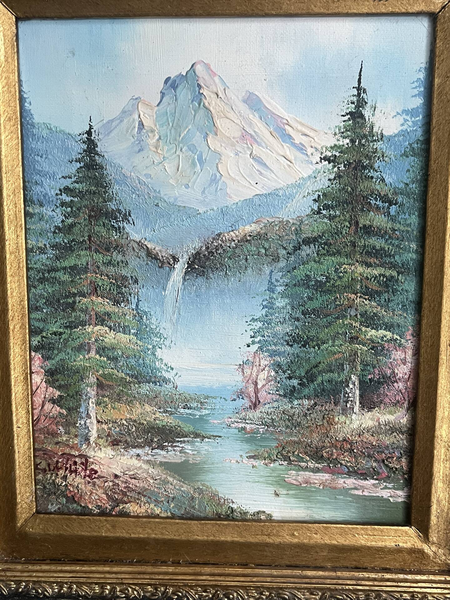 Landscape painting tableau