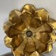 70s gold lotus wall light
