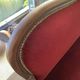 Red sofa bordeaux upholstered velvet