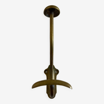 Country hook 1930 in patinated gilded brass