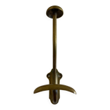 Patère de campagne 1930 en laiton doré patiné