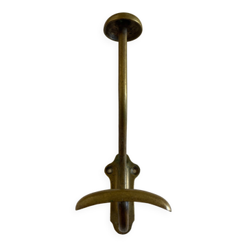Country hook 1930 in patinated gilded brass