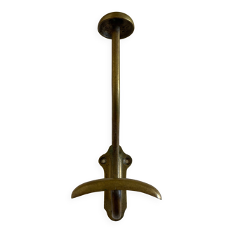 Country hook 1930 in patinated gilded brass