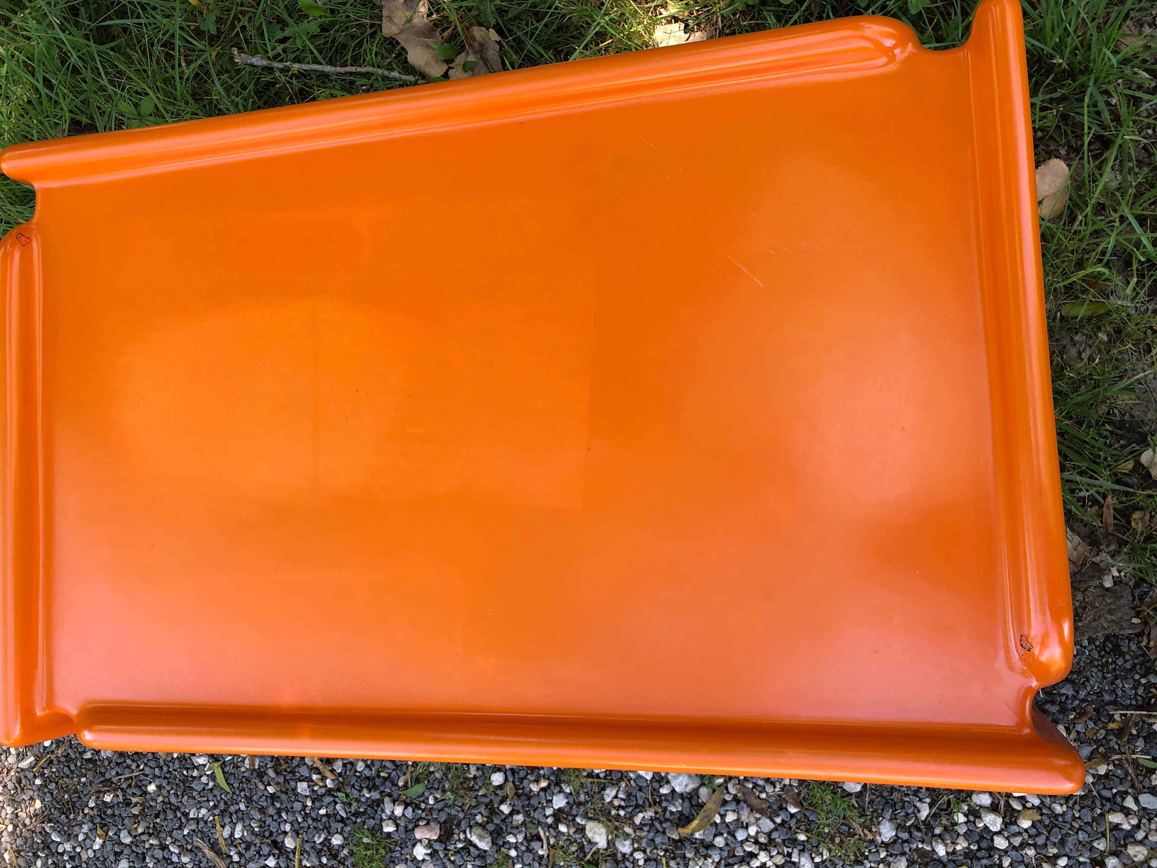 Orange fiberglass coffee table