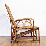 Rattan recliner chair, Bauhaus 1930