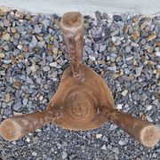 Tabouret ou bout de canapé vintage en bois massif